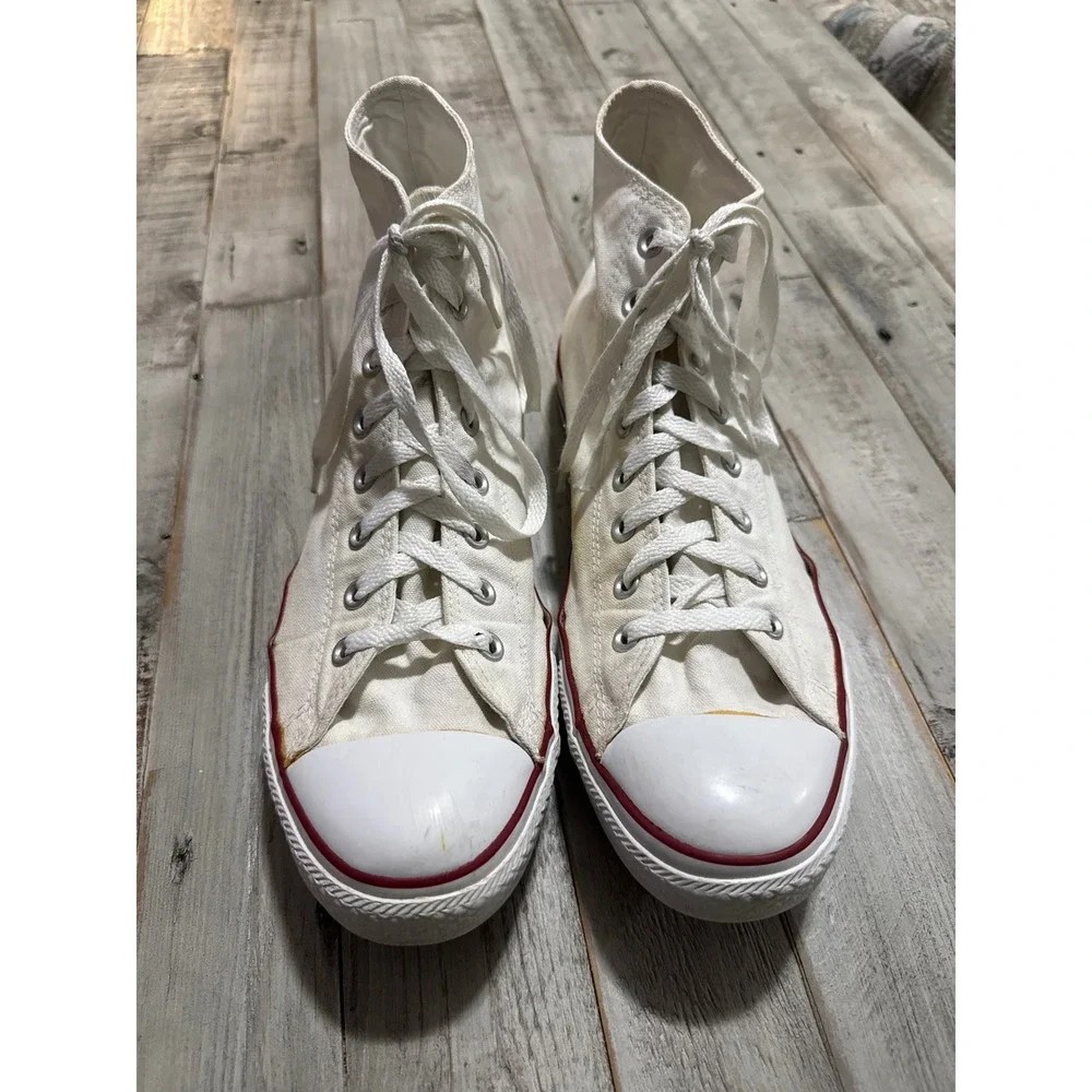 Converse Chuck Taylor All Star High Top White Canvas Sneakers Mens 11.5 X7650 - Picture 4 of 7